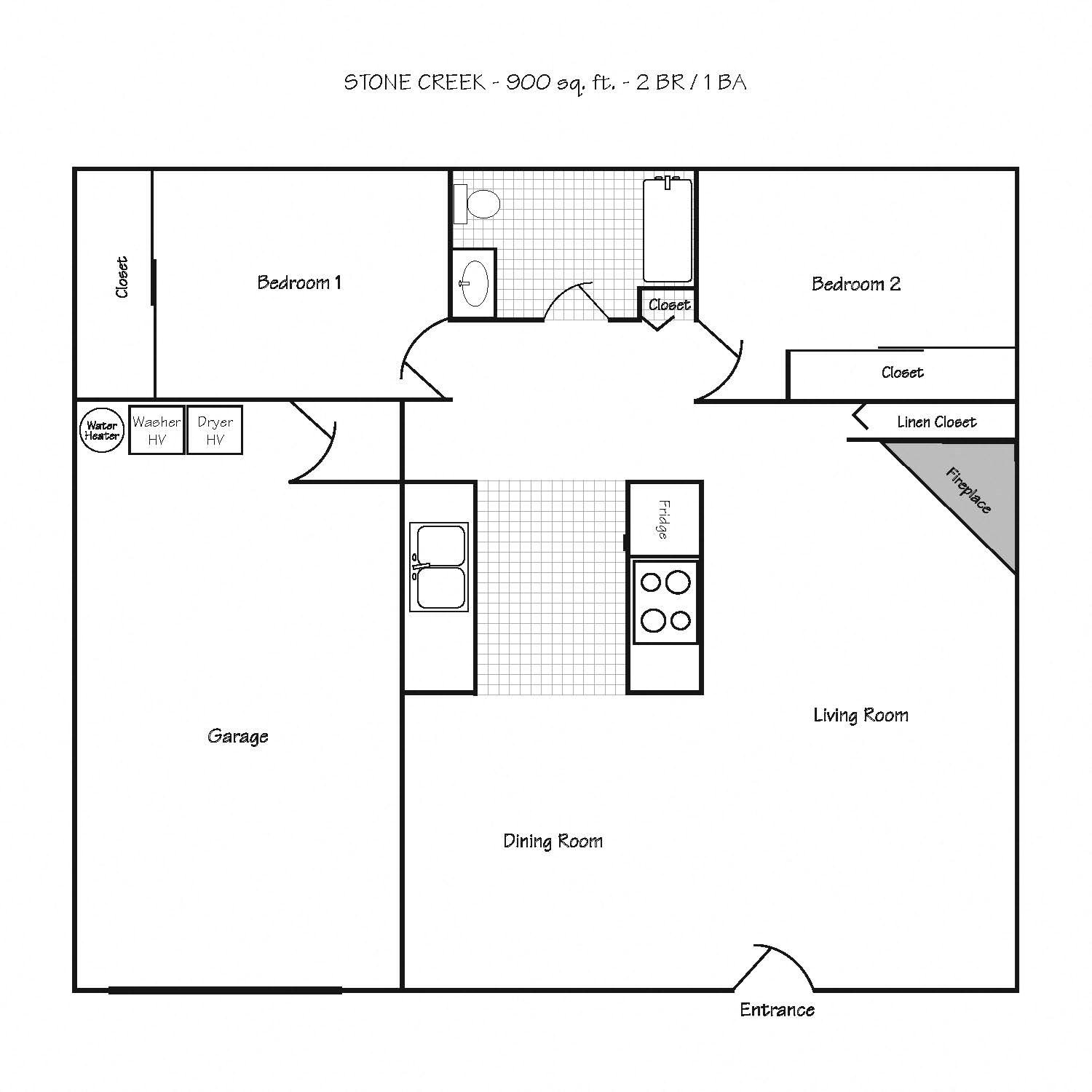 Stonecreek 2x1 Floor plan Stonecreek floor plan